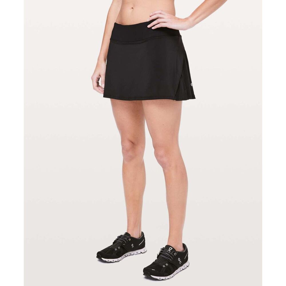 Lululemon Black Play Off The Pleats Skirt Womens 10